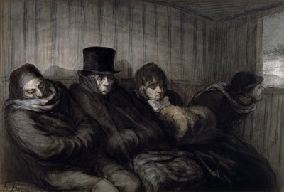 De Tweede Klasse Wagon, 1864 door Honoré Daumier
